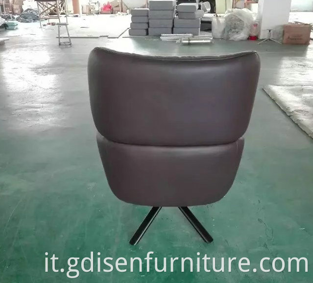 Design moderno comodo soggiorno poltrona tabano sedia girevole in pelle